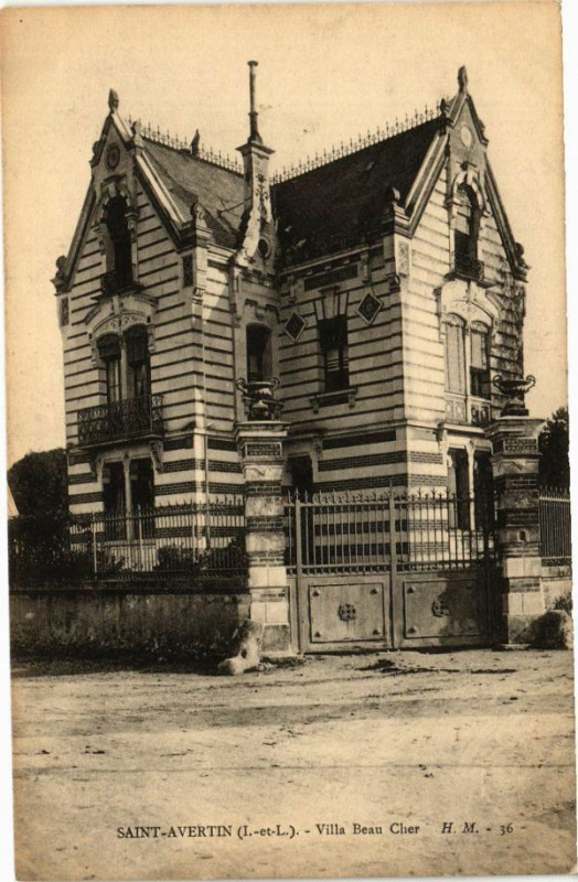 Carte postale ancienne Saint-Avertin - Villa Beau Cher à Saint-Avertin