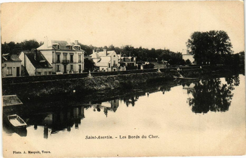Carte postale ancienne Saint-Avertin - Les Bods du Cher à Saint-Avertin