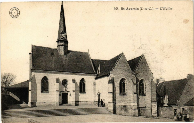 Carte postale ancienne Saint-Avertin - L'Eglise à Saint-Avertin