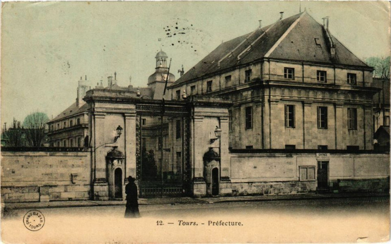 Carte postale ancienne Tours - Préfecture à Tours
