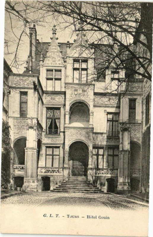 Carte postale ancienne Tours - Hotel Goulin à Tours