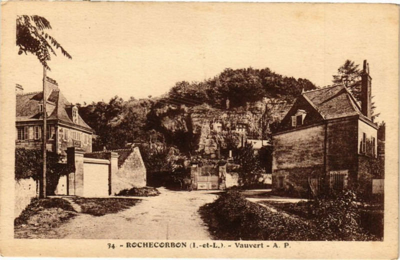 Carte postale ancienne Rochecorbon - Vauvert à Rochecorbon