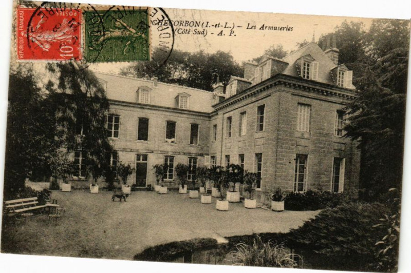 Carte postale ancienne Rochecorbon - Les Armuseries (CotéSud) à Rochecorbon