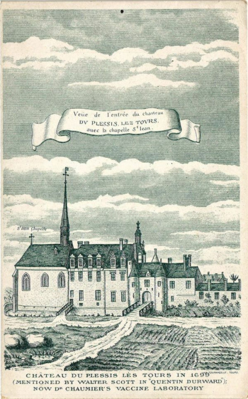 Carte postale ancienne Chateau du Plessis les Tours in 1699 (Mentioned by Walter Scott... à Tours