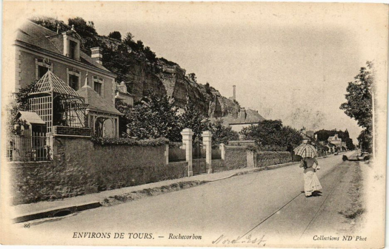 Carte postale ancienne Env. de Tours - Rochecorbon à Tours