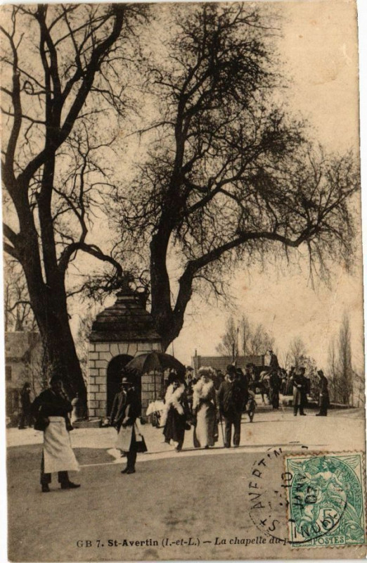 Carte postale ancienne Saint-Avertin - La chapelle du à Saint-Avertin