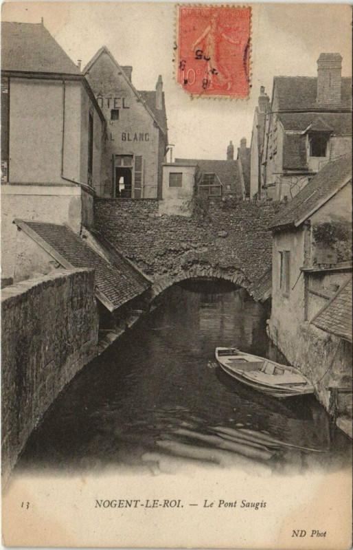 Carte postale ancienne Nogent-le-Roi-Le Pont Saugis à Nogent-le-Roi