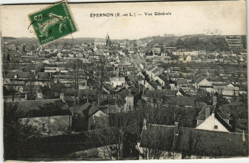 Carte postale ancienne Epernon-Vue générale à Épernon