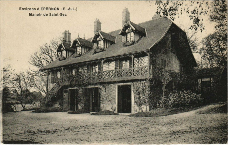 Carte postale ancienne Environs d Epernon Manoir de St-Sec à Épernon