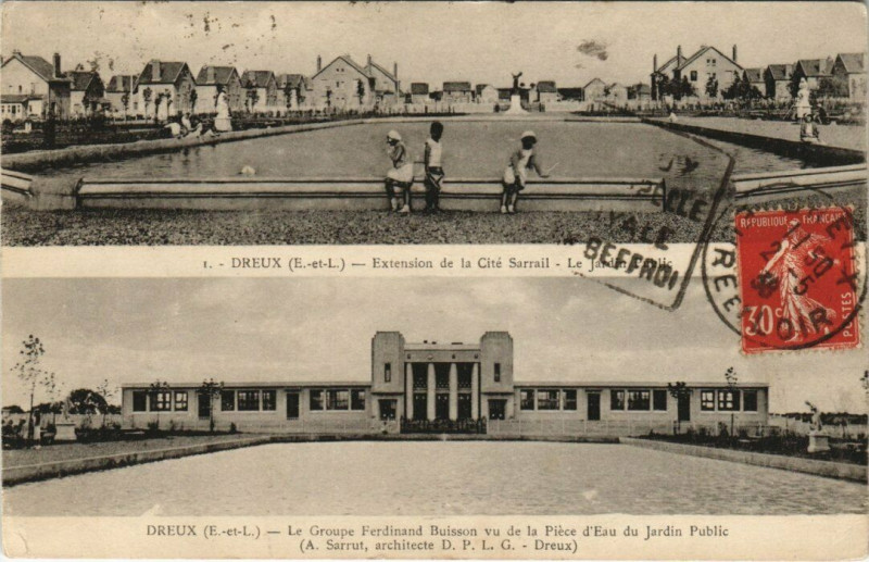 Carte postale ancienne Dreux - Extension de la Cite Sarrial à Dreux