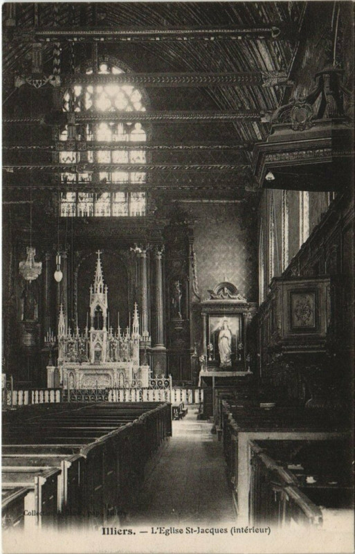 Carte postale ancienne Illiers - l'Eglise Saint-Jacques