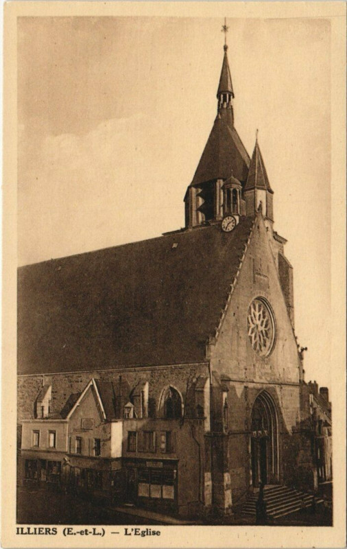 Carte postale ancienne Illiers - l'Eglise