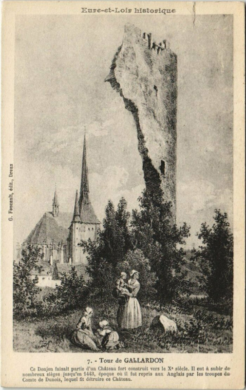 Carte postale ancienne Tour de Gallardon à Gallardon