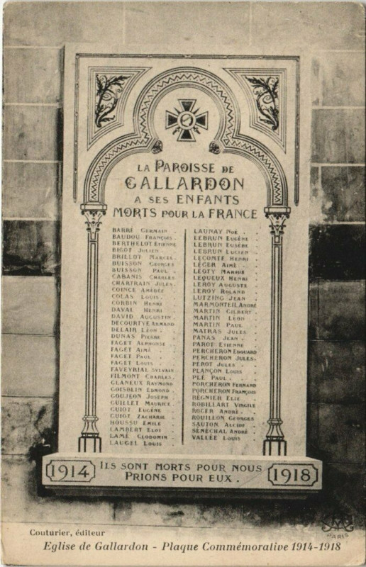 Carte postale ancienne Gallardon - Eglise de Gallardon à Gallardon