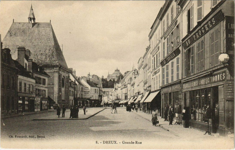 Carte postale ancienne Dreux - Granede-Rue à Dreux