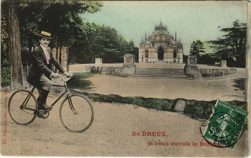 Carte postale ancienne Dreux - je vous envoie mes Amities à Dreux