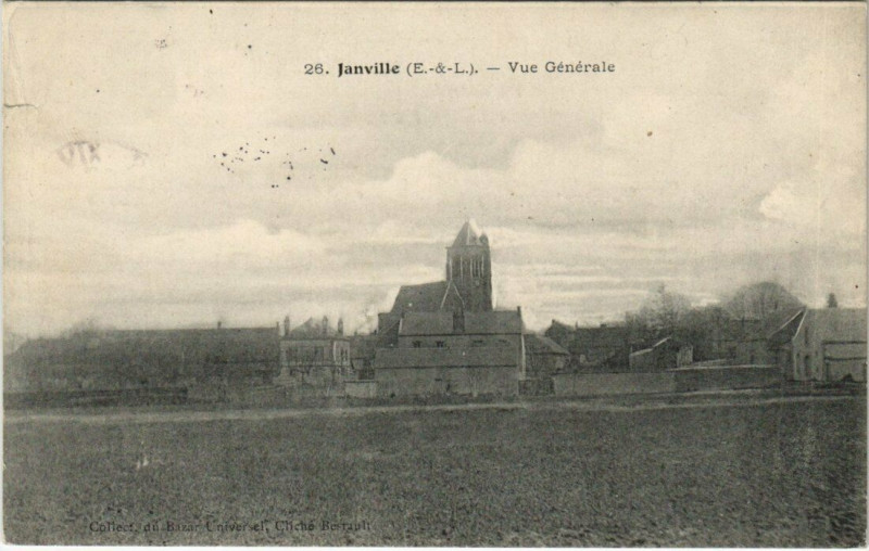 Carte postale ancienne Janville-Vue générale