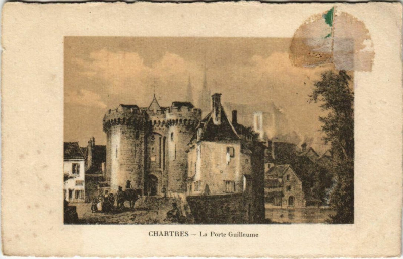 Carte postale ancienne Chartres - La Porte Guillaume à Chartres
