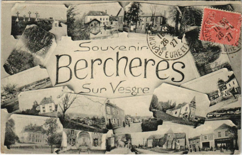 Carte postale ancienne Souvenir Bercheres sur Vesgre