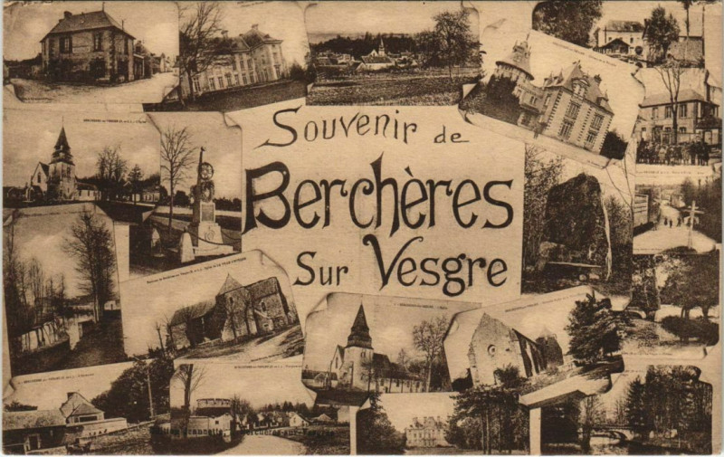 Carte postale ancienne Souvenir Bercheres sur Vesgre