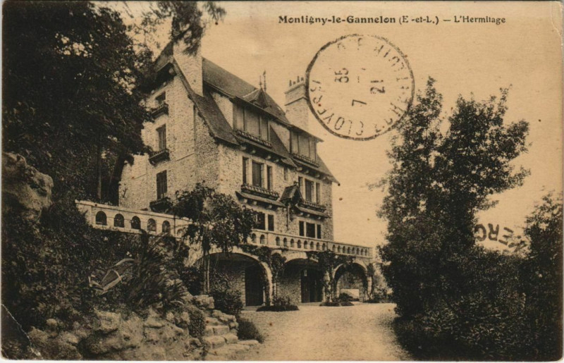 Carte postale ancienne Montigny-le-Gannelon - L'Hermitage