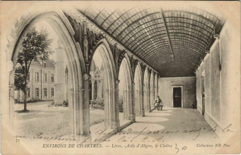 Carte postale ancienne Environs de Chartres - Léves Asile d'Aligre le Cloitre à Chartres