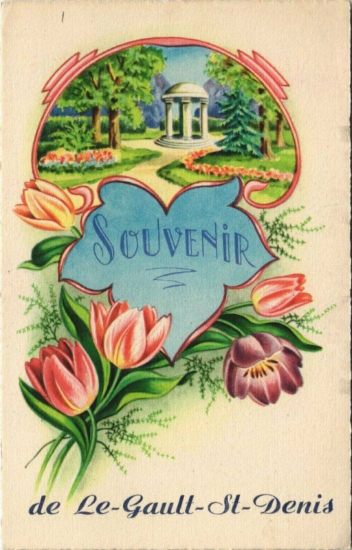 Carte postale ancienne Souvenir de le-Gault-Saint-Denis au Gault-Saint-Denis