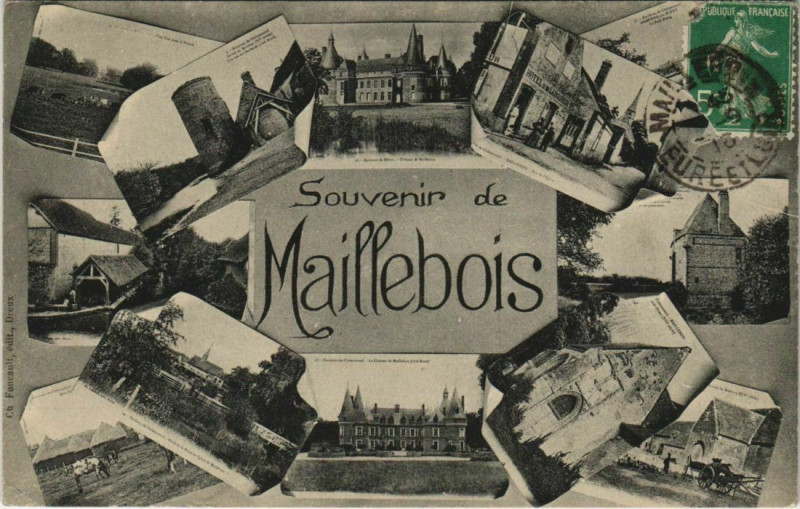 Carte postale ancienne Souvenir de Maillebois à Maillebois