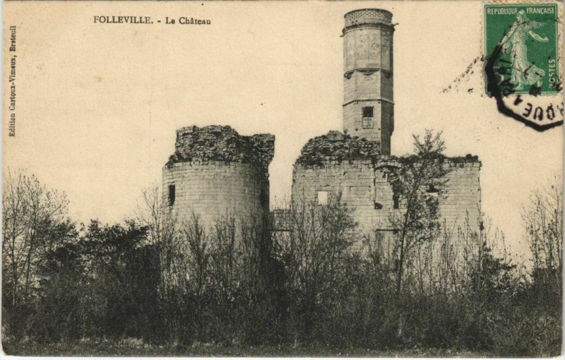 Carte postale ancienne Folleville - Le Chateau