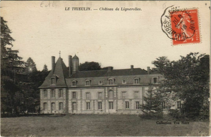 Carte postale ancienne Le Thieulin - Chateau de Lignerolles au Thieulin