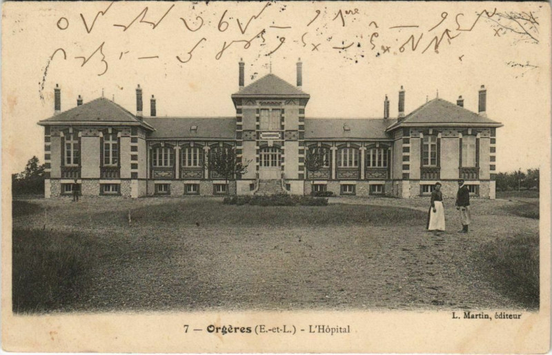 Carte postale ancienne Orgeres - L'Hopital