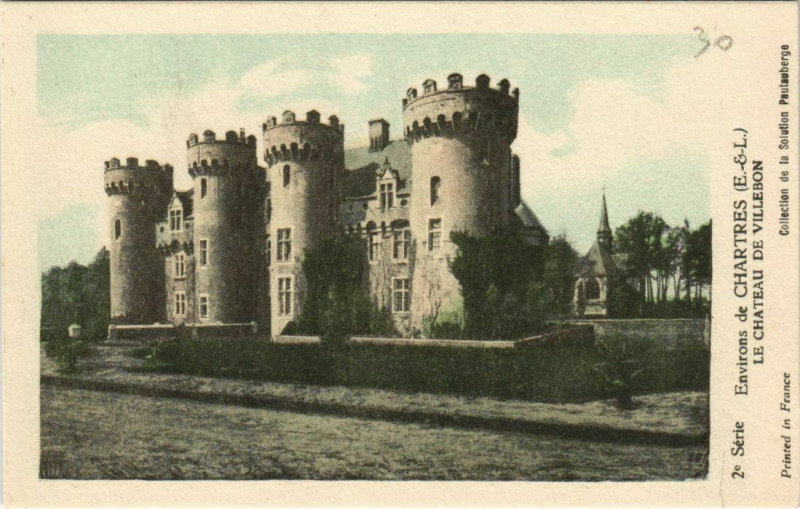 Carte postale ancienne Environs de Chartres - Le Chateau de Villebon à Chartres