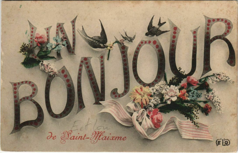 Carte postale ancienne Un bonjour de Saint-Maixme