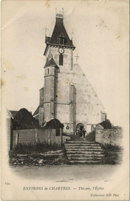 Carte postale ancienne Environs de Chartres - Thivars l'Eglise à Chartres