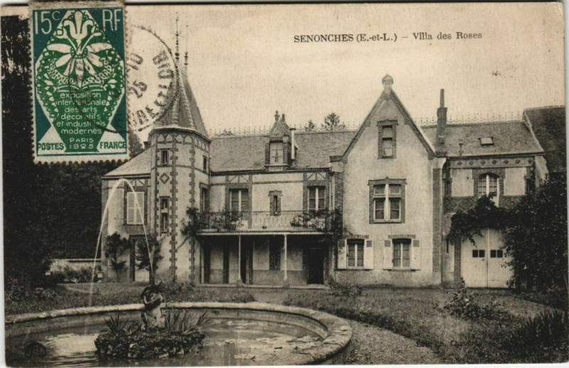Carte postale ancienne Senonches - Villa des Roses à Senonches