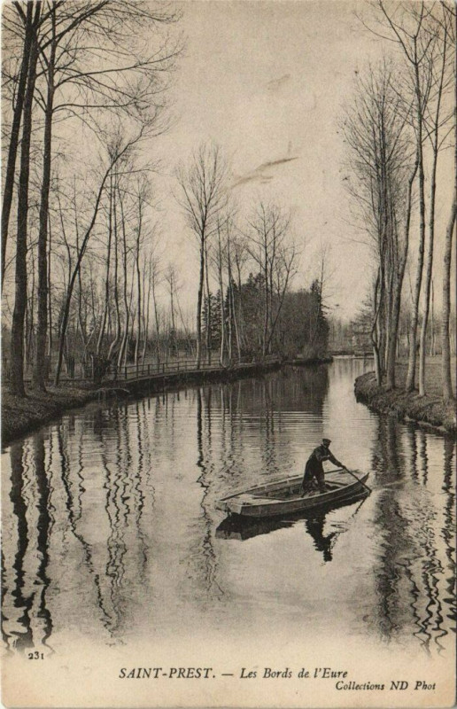 Carte postale ancienne Saint-Prest - Les Bords de l'Eure à Saint-Prest