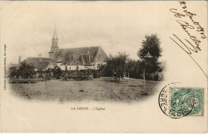 Carte postale ancienne La Loupe - L'Eglise à La Loupe