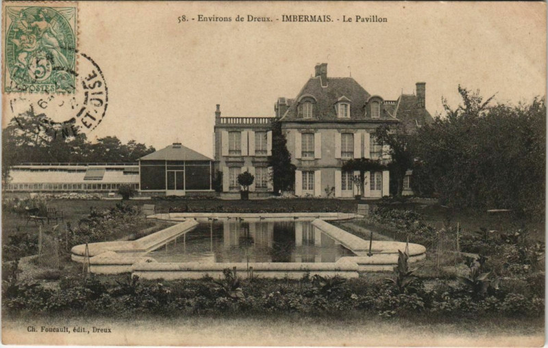 Carte postale ancienne Environs de Dreux Imbermais - Le Pavillon à Dreux