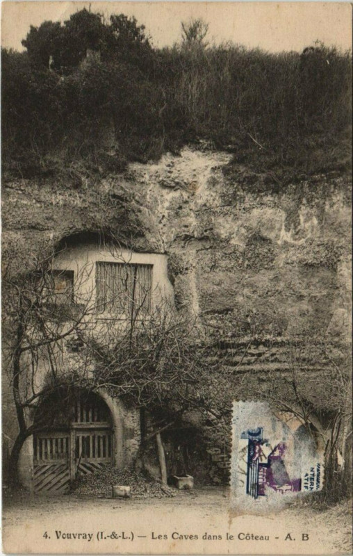 Carte postale ancienne Vovray Les Caves dans le Coteau