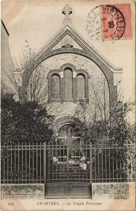 Carte postale ancienne Chartres - Le Temple Protestant à Chartres