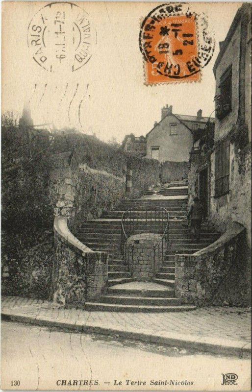 Carte postale ancienne Chartres - Le Tertre St-Nicolas à Chartres