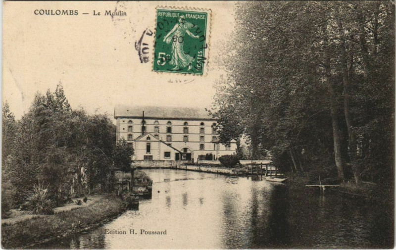 Carte postale ancienne Coulombs - Le Moulin à Coulombs