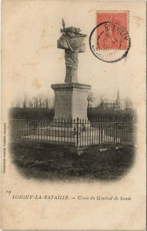 Carte postale ancienne Loigny-la-Bataiile - Croix du Général de Sonis