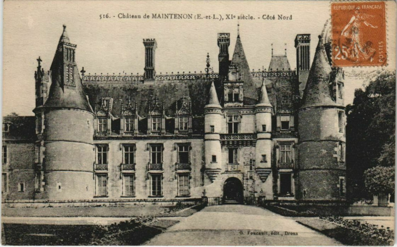 Carte postale ancienne Chateau de Maintenon - Coté Nord à Maintenon