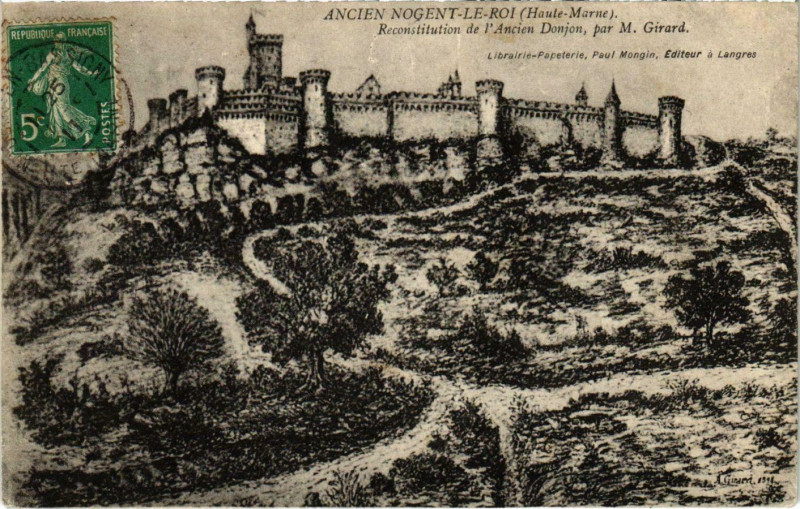 Carte postale ancienne Ancien Nogent-le-Roi - Rencstitution de l'Ancien Donjon à Nogent-le-Roi