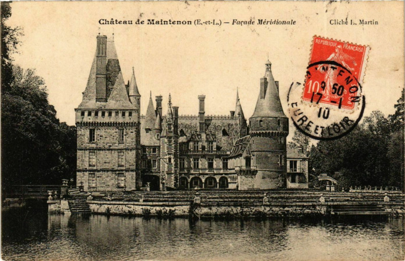 Carte postale ancienne Chateau de Maintenon Facade Méridionale à Maintenon