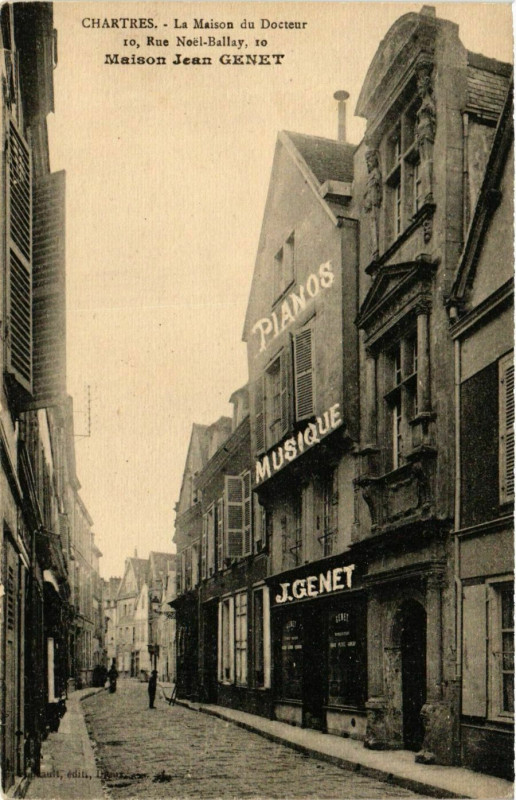 Carte postale ancienne Chartres Maison du Docteur Genet-maison à Chartres