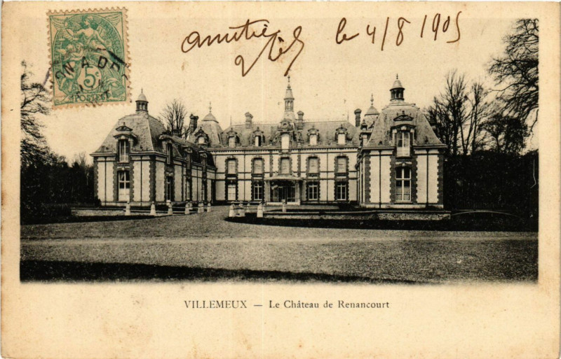 Carte postale ancienne Villemeux - Chateau de Renancourt