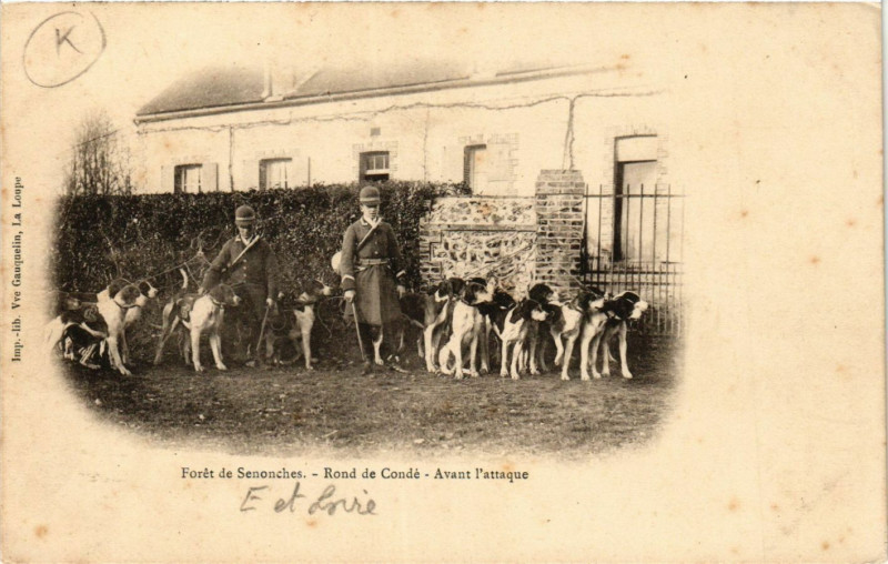Carte postale ancienne Senonches - Foret de Senonches - Rond de Condé - Avant l'attaque à Senonches