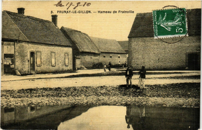 Carte postale ancienne Prunay-le-Gillon - Hameau de Frainville à Prunay-le-Gillon